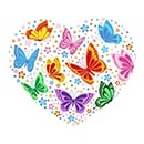 Hart met vlinders