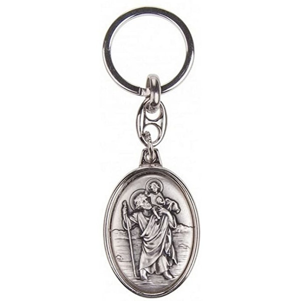 Christoffel sleutelhanger ovaal