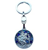 Christoffel sleutelhanger groen-blauw