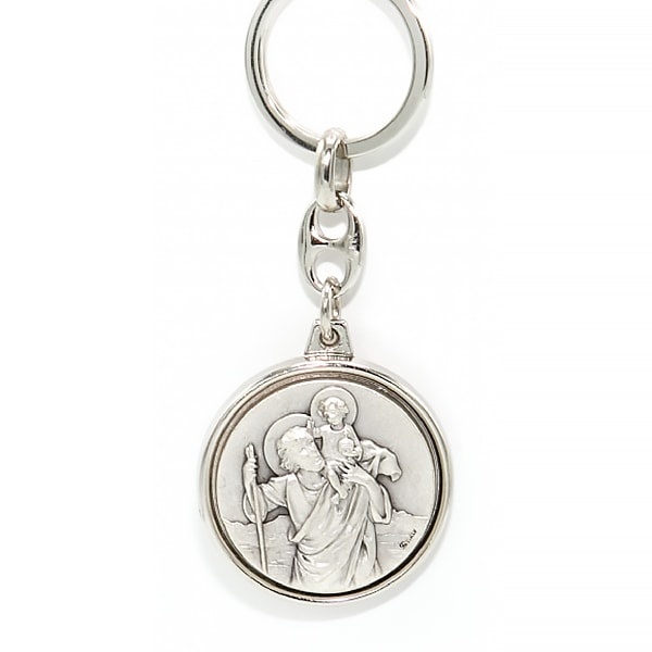 Christoffel sleutelhanger rond groot