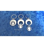 Sleutelhanger Winkelmuntje Engel van RVS