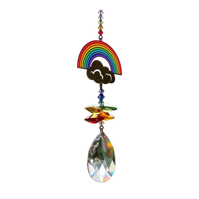Suncatcher met wolk en regenboog