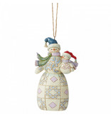 Jim Shore Snowman with Baby - hanging ornament