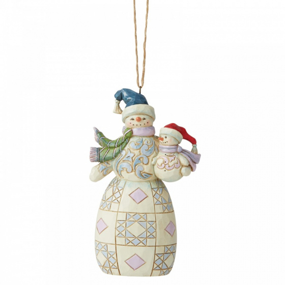Jim Shore Snowman with Baby - hanging ornament