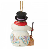 Jim Shore Snowman with Long Scarf and broom ornament