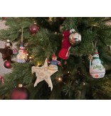 Jim Shore Snowman with Long Scarf and broom ornament