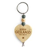 Houten sleutelhanger - Geslaagd