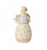 Jim Shore Holiday Lustre Snowman with Poinsettia