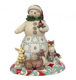 Winter Wonderland Snowman with Animals