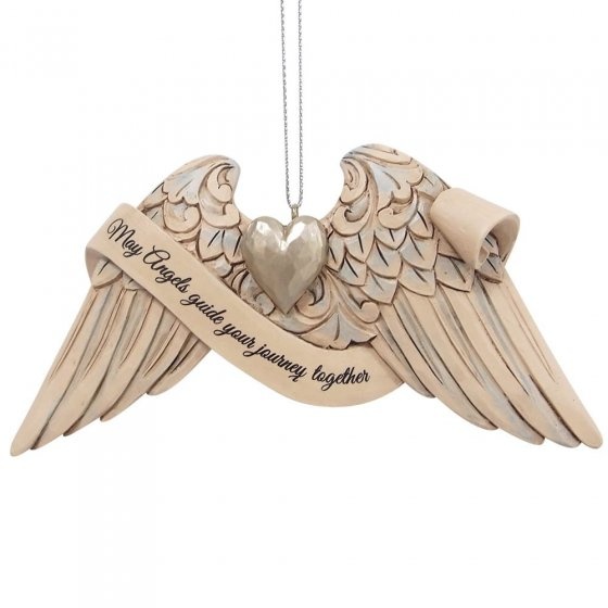 Jim Shore Wedding Angel Wings Hanging Ornament