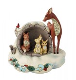 Jim Shore Winter Wonderland Hollow Log with Animals