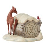 Jim Shore Winter Wonderland Hollow Log with Animals