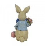 Jim Shore mini Bunny with Bow and Flowers - paashaas