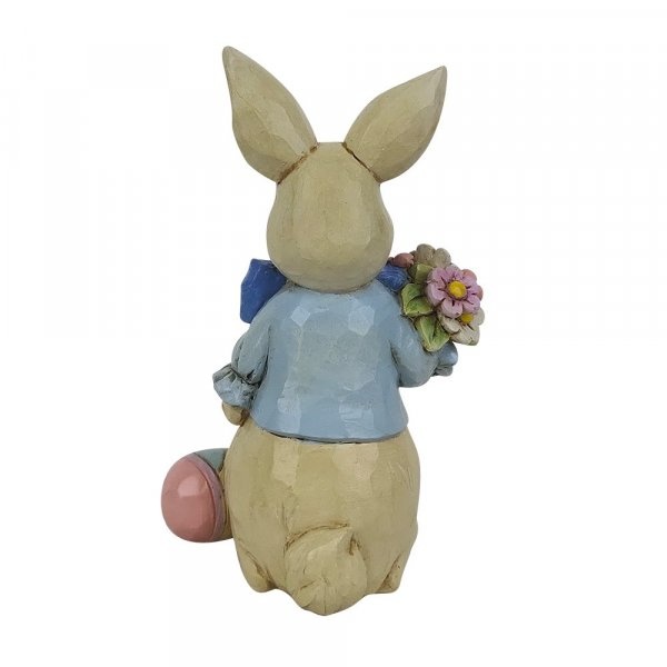 Jim Shore mini Bunny with Bow and Flowers - paashaas