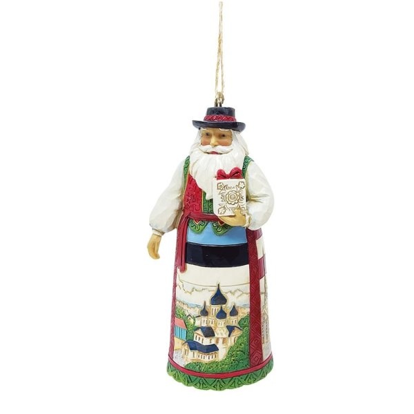 Jim Shore Baltic Santa Hanging Ornament - kersthanger