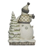 Jim Shore White Woodland Snowman with Woodland Animals