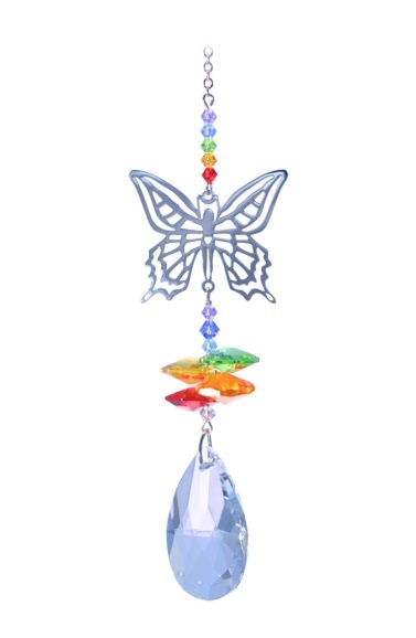 Suncatcher vlinder met kristal