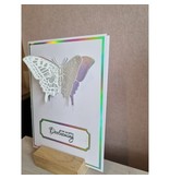 Wenskaart vlinder - met oprechte deelneming