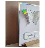 Wenskaart vlinder - met oprechte deelneming