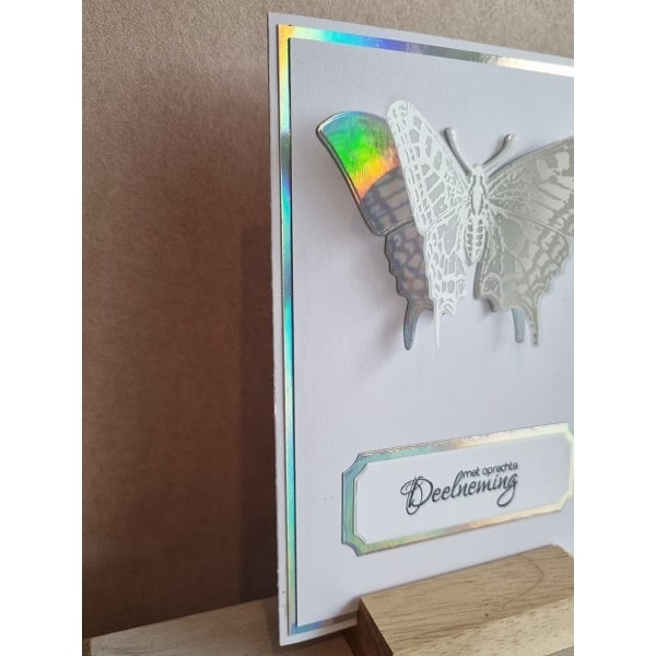 Wenskaart vlinder - met oprechte deelneming