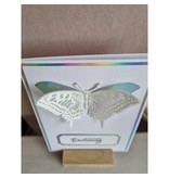 Wenskaart vlinder - met oprechte deelneming