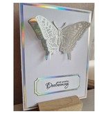Wenskaart vlinder - met oprechte deelneming