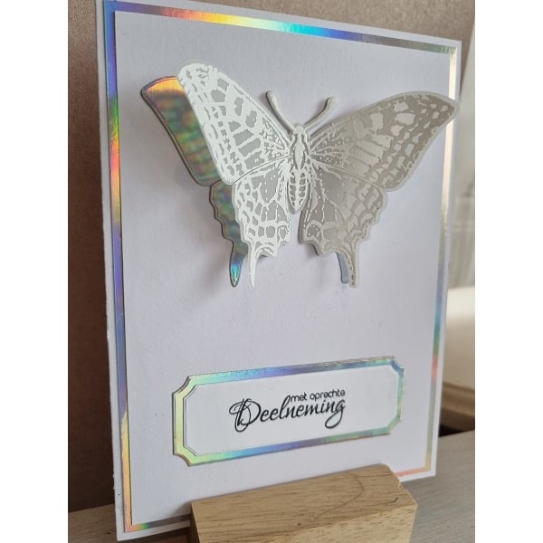 Wenskaart vlinder - met oprechte deelneming