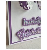 Wenskaart vlinder - gefeliciteerd