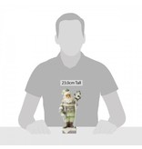 Jim Shore White Woodland Santa with Cane - kerstman