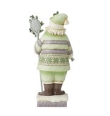 Jim Shore White Woodland Santa with Cane - kerstman