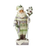 Jim Shore White Woodland Santa with Cane - kerstman