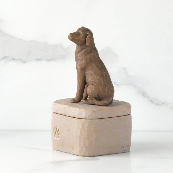 Willow Tree Love my Dog (Dark) Keepsake Box - bewaardoosje