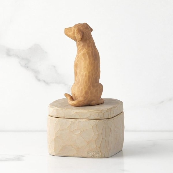 Willow Tree Love my Dog (Golden) Keepsake Box - bewaardoosje