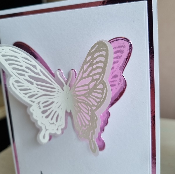 Wenskaart vlinder - butteflies appear when angels are near