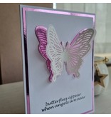 Wenskaart vlinder - butteflies appear when angels are near