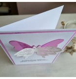 Wenskaart vlinder - butteflies appear when angels are near