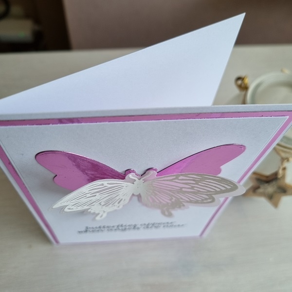 Wenskaart vlinder - butteflies appear when angels are near