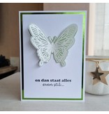 Wenskaart vlinder - en dan staat alles even stil...