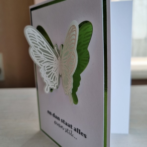 Wenskaart vlinder - en dan staat alles even stil...