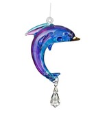 Suncatcher dolfijn van glas en kristal