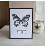 Wenskaart - Sterkte (grote vlinder)