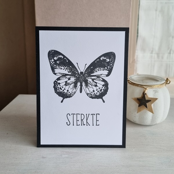 Wenskaart - Sterkte (grote vlinder)
