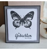 Wenskaart - In gedachten bij jullie (grote vlinder)