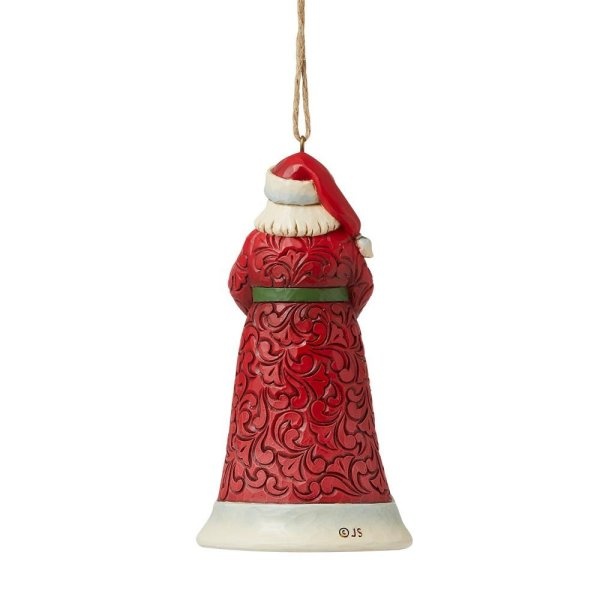 Jim Shore Santa with Cardinals Hanging Ornament - kersthanger