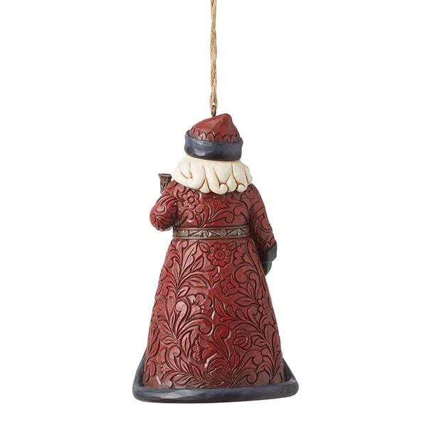 Jim Shore Holiday Manor Santa with Bell ornament - kersthanger