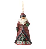 Jim Shore Holiday Manor Santa with Bell ornament - kersthanger