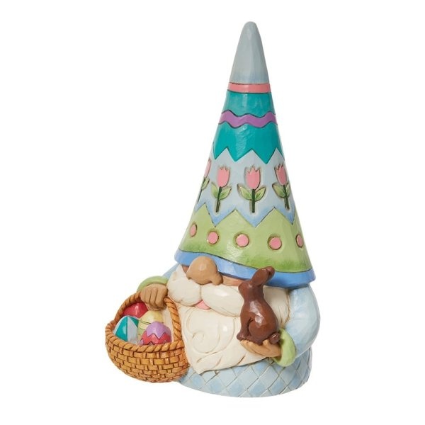Jim Shore Easter Gnome with Basket of Eggs - Paasbeeldje