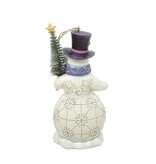 Jim Shore Snowman with Tree Hanging Ornament - kersthanger