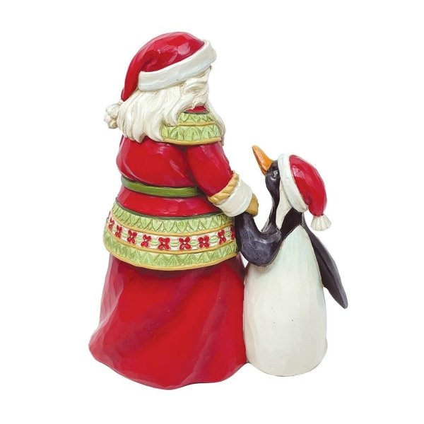 Jim Shore Pint Sized Santa with Penguin - kerstman