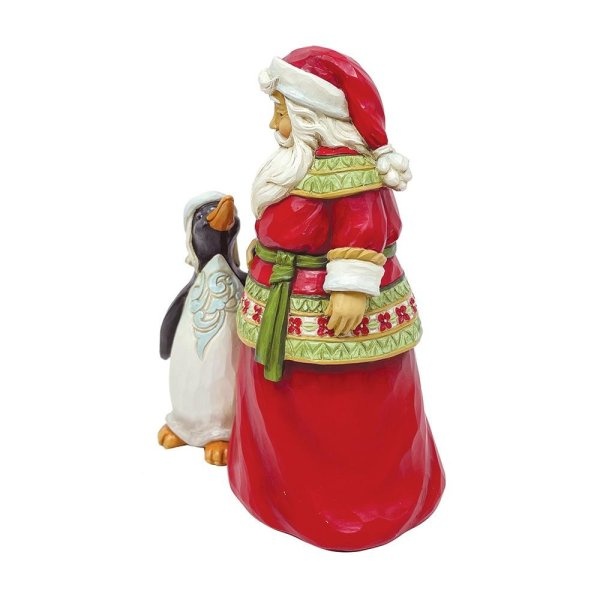 Jim Shore Pint Sized Santa with Penguin - kerstman